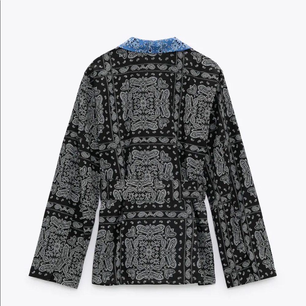 ZARA Print Wrap Blouse - Picture 2 of 4